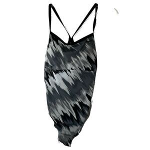 Nike‎ Women's One Piece Marble Print Racerback Swimsuit Large